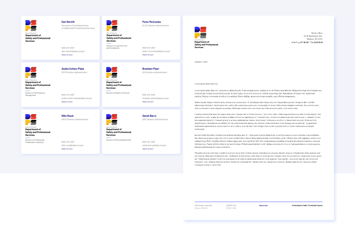 Image of concept business cards and letterheads